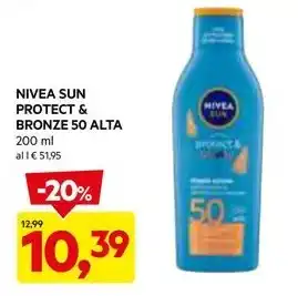 DPiù NIVEA SUN PROTECT & BRONZE 50 ALTA offerta