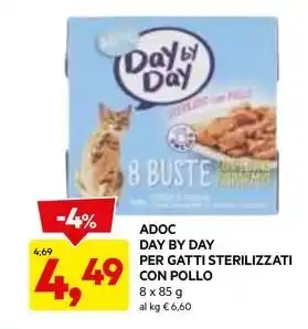 DPiù ADOC DAY BY DAY PER GATTI STERILIZZATI CON POLLO offerta