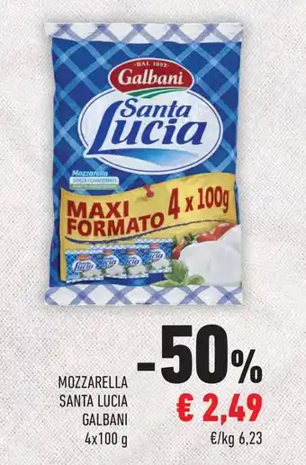 Conad City MOZZARELLA SANTA LUCIA GALBANI 4x100 g offerta