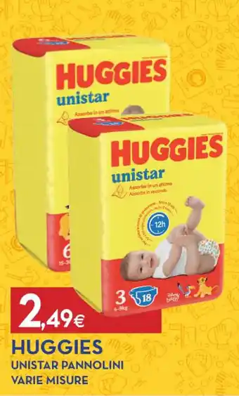Proshop HUGGIES UNISTAR PANNOLINI VARIE MISURE offerta