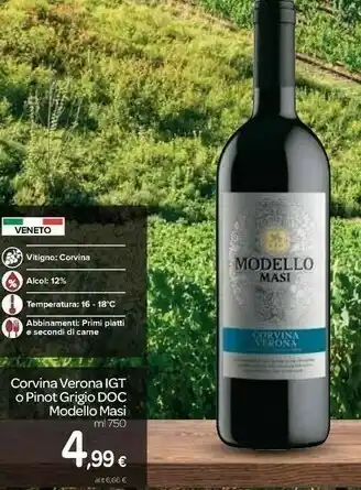 Carrefour Express Corvina verona igt o pinot grigio doc modello offerta
