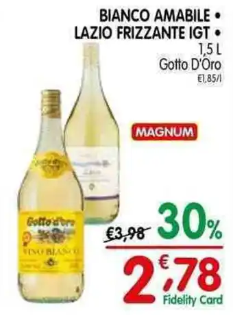 D'Ambros BIANCO AMABILE - LAZIO FRIZZANTE IGT 1,5 L Gotto D'Oro offerta