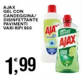 Gecop AJAX GEL CON CANDEGGINA/ DISINFETTANTE PAVIMENTI VARI RIPI 950 offerta