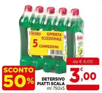 Gran mercato DETERSIVO PIATTI SCALA ml 750x5 offerta