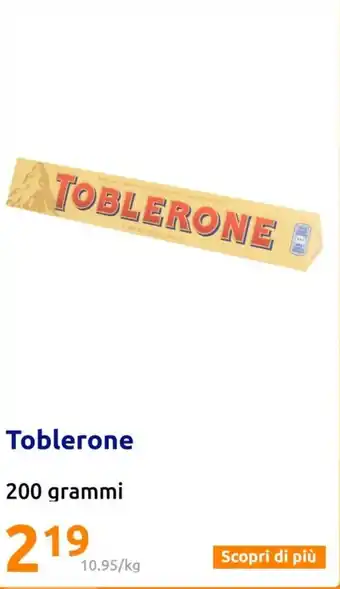 Action Toblerone 200 grammi offerta