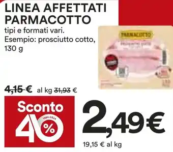 Coop LINEA AFFETTATI PARMACOTTO 130 g offerta