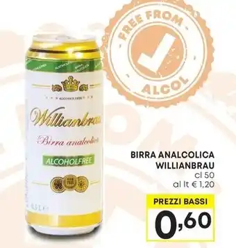 Pam BIRRA ANALCOLICA WILLIANBRAU cl 50 offerta