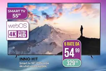 Portobello INNO-HIT Smart tv 55" ih55uwb4 4k uhd smart webos offerta