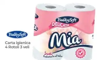Bulky Soft Carta igienica 4 Rotoli 3 veli