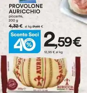 Ipercoop PROVOLONE AURICCHIO piccante, 200 g offerta