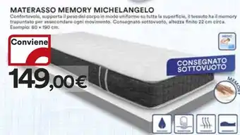 Ipercoop MATERASSO MEMORY MICHELANGELO offerta