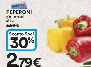 Ipercoop PEPERONI gialli o rossi offerta