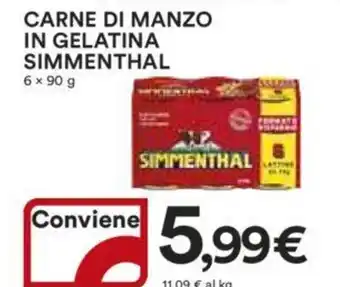 Ipercoop CARNE DI MANZO IN GELATINA SIMMENTHAL offerta