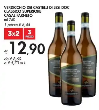 Bennet VERDICCHIO DEI CASTELLI DI JESI DOC CLASSICO SUPERIORE CASAL FARNETO offerta