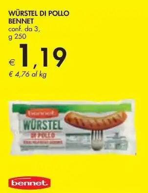 Bennet WÜRSTEL DI POLLO BENNET offerta