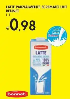 Bennet LATTE PARZIALMENTE SCREMATO UHT BENNET L1 offerta