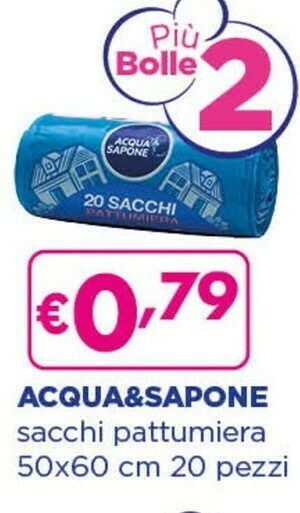 Acqua & Sapone Acqua&sapone sacchi pattumiera offerta