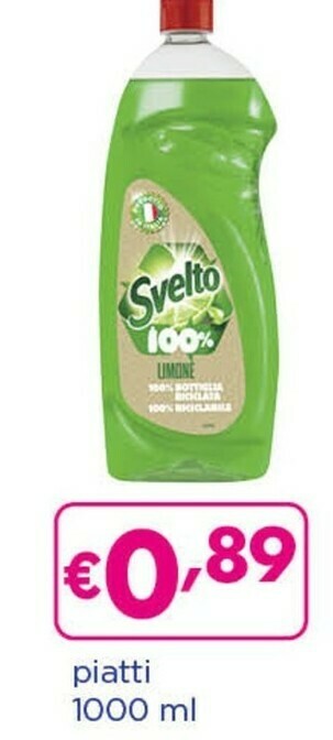 Acqua & Sapone 8000630720059 detersivo per piatti gel 1000 ml offerta