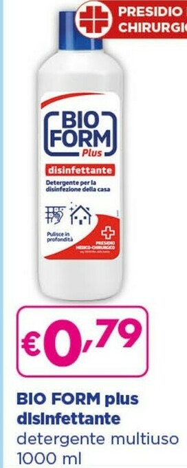 Acqua & Sapone Bio form plus disinfettante detergente multiuso offerta