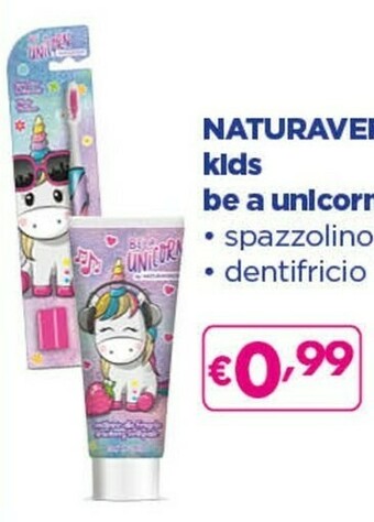 Acqua & Sapone Naturaverde kids be a unicorn spazzolino dentifricio offerta