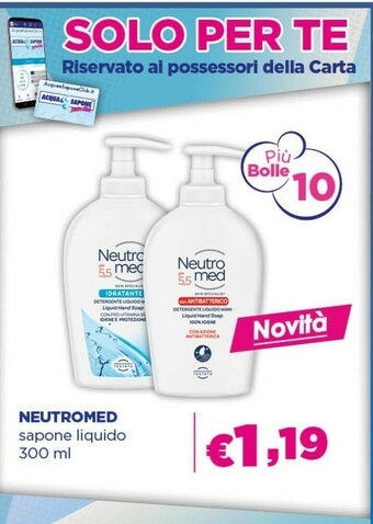 Acqua & Sapone Neutromed sapone liquido offerta