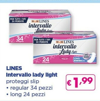 Acqua & Sapone Intervallo lady light proteggi slip regular 34 pezzi offerta