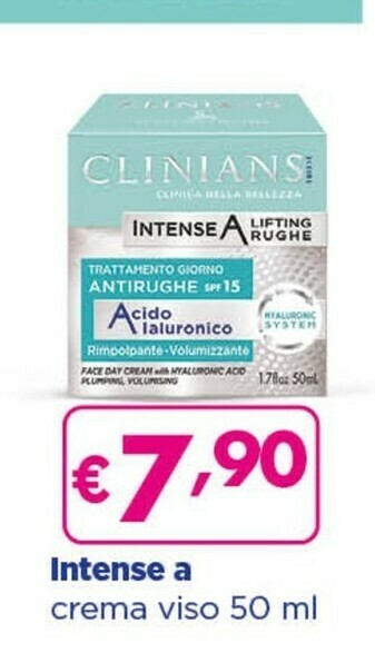 Acqua & Sapone Clinians intense a crema viso 50 ml offerta
