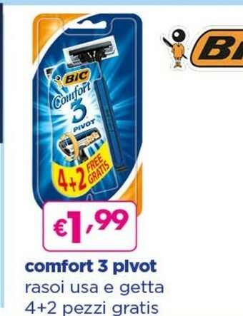 Acqua & Sapone Comfort 3 plvot rasoi usa e getta offerta