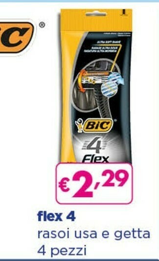 Acqua & Sapone Flex 4 rasoi usa e getta offerta