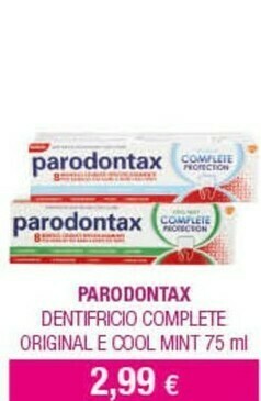 Acqua & Sapone Parodontax dentifricio complete original e cool mint offerta