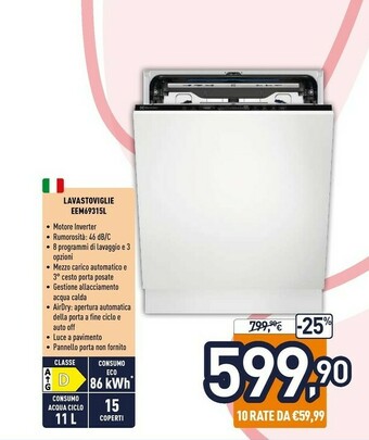 Unieuro Electrolux lavastoviglie eem69315l offerta