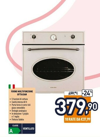 Unieuro Gft54san forno forno elettrico 64 l 2650 w a sabbia offerta