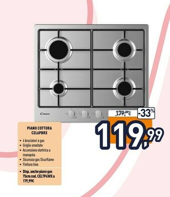 Unieuro Piano cottura cel6pbrx offerta