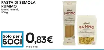 Coop PASTA DI SEMOLA RUMMO formati normali, 500 g offerta