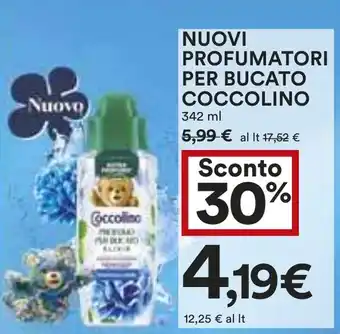 Coop NUOVI PROFUMATORI PER BUCATO COCCOLINO 342 ML offerta