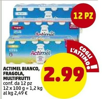 PENNY Actimel bianco, fragola multifrutti offerta