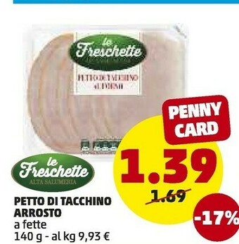 PENNY Le freschette petto di tacchino arrosto offerta