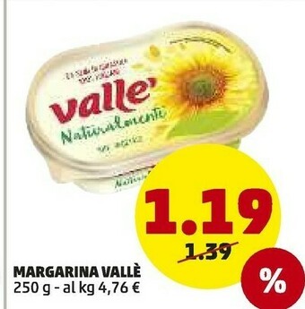 PENNY Vallè - margarina 250 g(ml) offerta