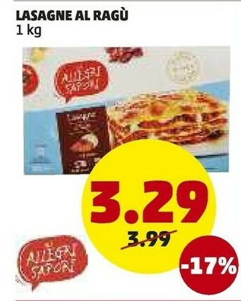 PENNY Allegri sapori lasagne al ragu offerta