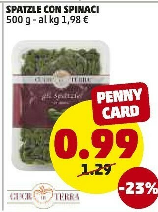 PENNY Spatzle con spinaci offerta