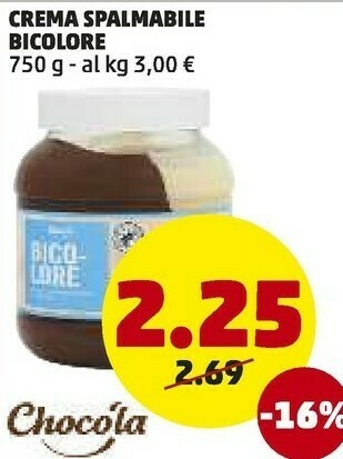 PENNY Chocola bicolore crema spalmabile offerta