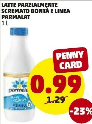 PENNY Latte parzialmente scremato bonta e linea offerta