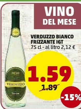 PENNY Verduzzo bianco frizzante igt offerta