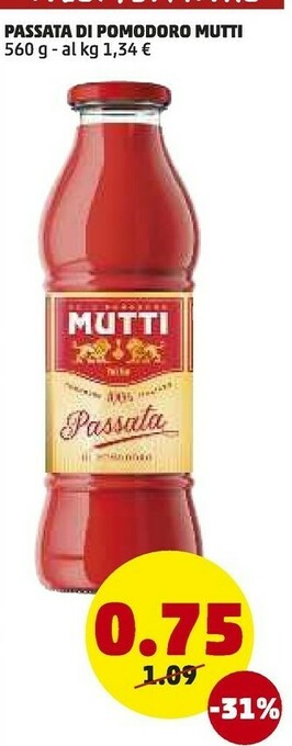 PENNY Passata di pomodoro 560 g(ml) offerta