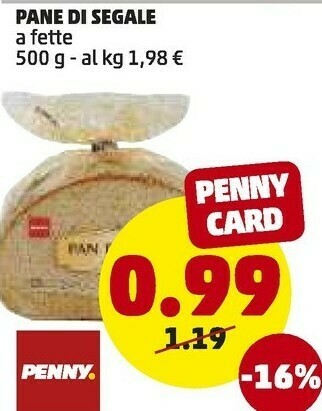 PENNY Pane di segale a fette offerta