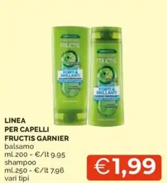 Mercatò LINEA PER CAPELLI FRUCTIS GARNIER balsamo ml 200 offerta