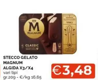 Mercatò STECCO GELATO MAGNUM ALGIDA X3/X4 vari tipi gr 209 offerta