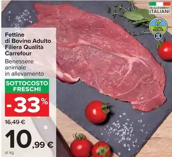 Carrefour Market Fettine di Bovino Adulto Filiera Qualità Carrefour offerta