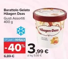 Carrefour Market Barattolo Gelato Häagen Dazs Gusti Assortiti 400 g offerta