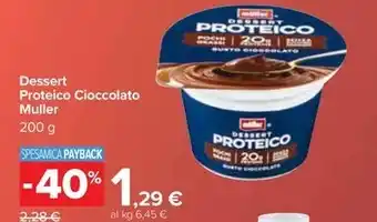 Carrefour Market Dessert Proteico Cioccolato Muller offerta